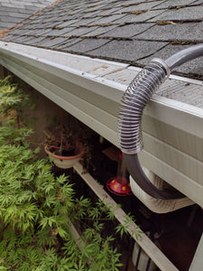 Unicoil-Slides over hose to prevent kinking or collapsing of standard hoses when making a sharp bend or traveling over the edge of the roof
